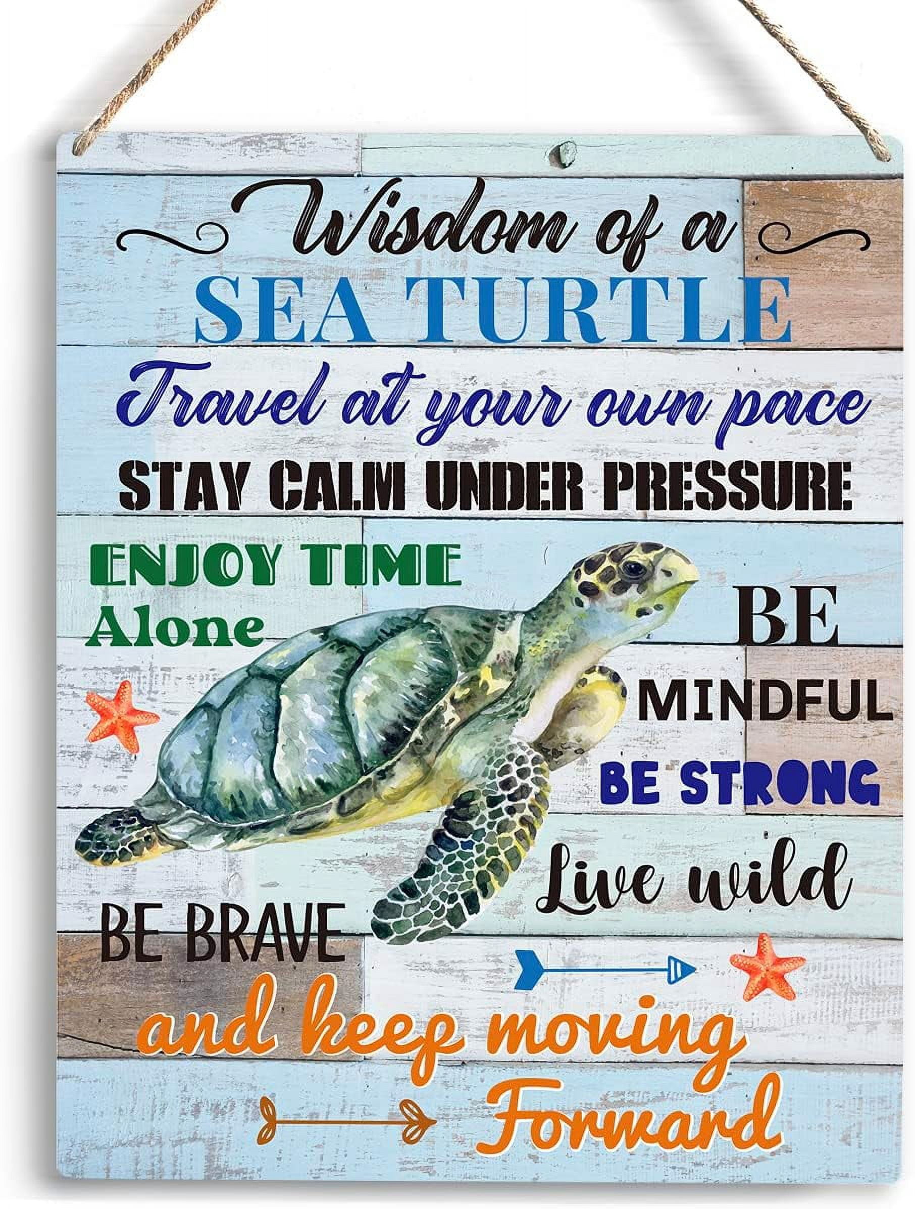 10 Inch Turtle 8x10 inch Sea Turtle Decor Inspirational Turtle Decor for Office ...