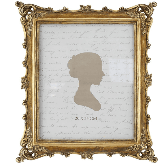 8x10 inch Sunshine Retro Photo Frame, Luxury Antique Photo Frame in Glass Front, Photo Display, Desktop Wall Hanging, Gift Creativity, Bronze Gold