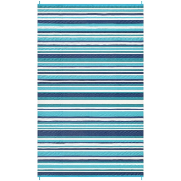 8x10ft Waterproof Reversible Outdoor Rug , Durable Plastic Straw Area Carpet with Rubber Backing, UV Resistant & Easy Clean Patio Mat for Camping, Deck & Balcony