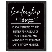 8x10in Black Framed Inspirational Leadership Wall Art Motivational Positive Quote Sayings Office Home Decor Prints Encouraging Posters Painting