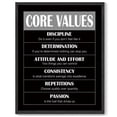 thumbnail image 1 of 8x10in Black Framed Inspirational Wall Art CORE VALUES Motivational Quote Sayings Office Home Decor Prints Encouraging Positive Posters, 1 of 5