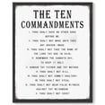 thumbnail image 1 of 8x10in Black Framed Inspirational Wall Art Motivational Bible Verse Ten Commandments Quote Sayings Office Home Decor Canvas Prints Encouraging Positive Posters Painting, 1 of 5