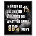 thumbnail image 1 of 8x10in Black Framed Inspirational Wall Art IN ORDER TO BECOME THE 1% Motivational Positive Quote Sayings Office Home Decor Prints Encouraging Posters Study, 1 of 5