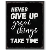 8x10in Black Framed Inspirational Wall Decor Never Give Up Motivational Quote Sayings Office Home Decor Prints Art Encouraging Be Positive Posters