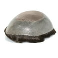 thumbnail image 1 of 8x10in Fine Mono with Poly with Gauze in Perimeter Mens Toupee Natural Looking Remy Human Hair Men Wig Hair Replacements Hair System, 1 of 7