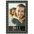 thumbnail image 1 of 8x11 Black Modern Bamboo Picture Frame - UV Acrylic, Foam Board Backing, Hanging Hardware, 1 of 7
