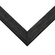 8x11 Black Rustic Thin Barnwood Picture Frame - UV Acrylic, Foam Board Backing, Hanging Hardware
