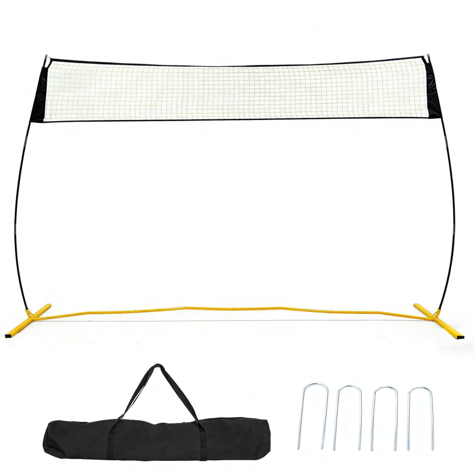 8x11 FT Portable Volleyball Practice Net, Adjustable 6.5-8 FT Height Training Net with Carry Bag for Backyard, Gym & Court