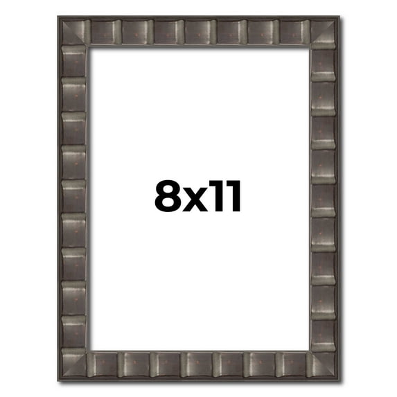 8x11 Frame Black Brown Chestnut Mosaic Solid Wood Picture Frame | 1.125 Inch Moulding Width |