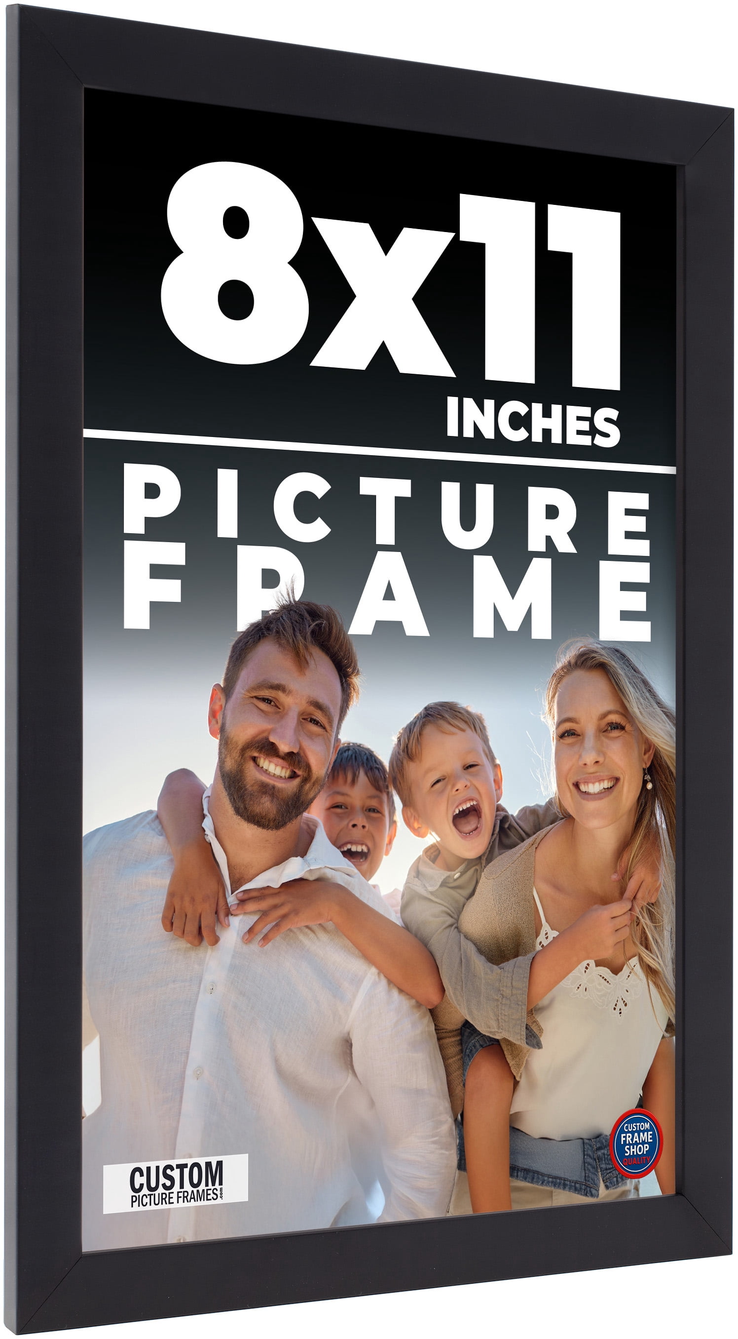 8x11 Frame Black Real Wood Picture Frame Width 0.75 inches | Interior ...