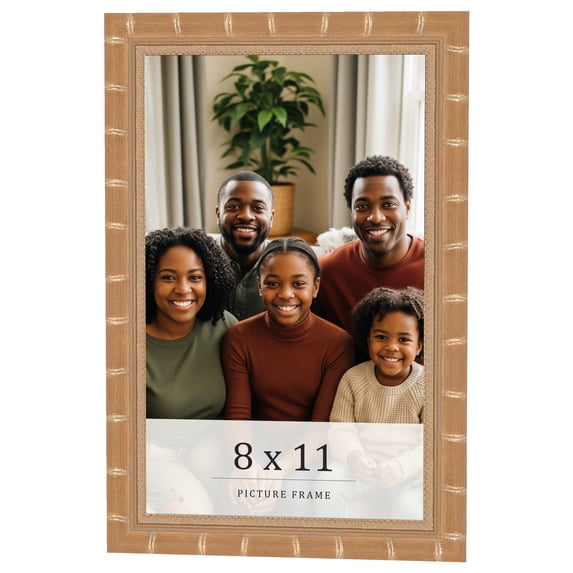 8x11 Frame Gold Real Wood Picture Frame Width 1.5 inches | Interior Frame Depth 0.5 inches | Rustic