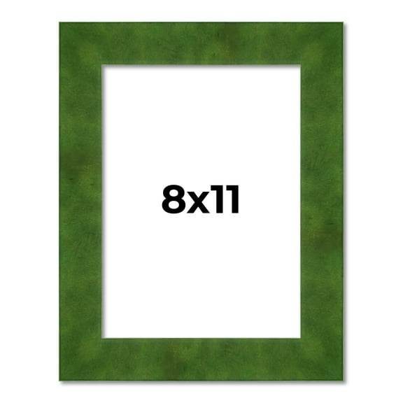 8x11 Frame Green Burl Solid Wood Picture Frame | 1.75 Inches Moulding Width | Interior Frame Depth