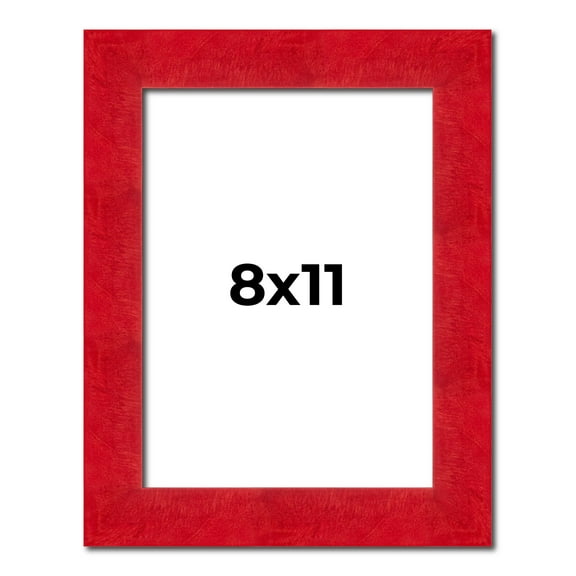 8x11 Frame Red Burl Solid Wood Picture Frame Width 1.75 Inches | Interior Frame Depth 0.5 Inches |