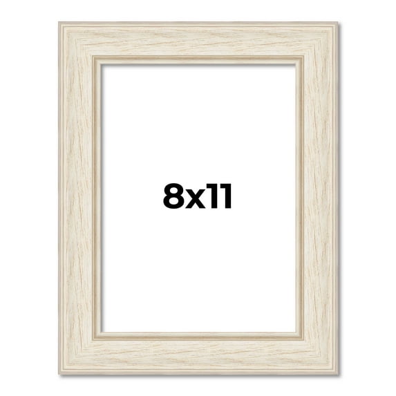 8x11 Frame White Real Wood Picture Frame Width 1.75 inches | Interior Frame Depth 0.5 inches |