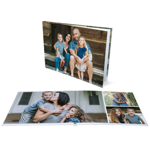 Walmart Custom 8x11 Layflat Photo Book Hardcover with Matte Finish, Personalized Templates