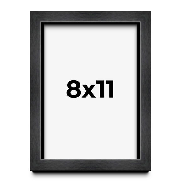 8x11 Shadow Box Frame Grey Charcoal Black | 0.875 Inches Deep | Solid Wood Shadowbox Display Frame