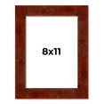 thumbnail image 1 of 8x11 Walnut Brown Veneer Real Wood Picture Frame Width 1.75 inches | Interior Frame Depth 0.5, 1 of 8