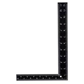 8x12 Carpenter Square Heavy Duty Steel Framing Square for Woodworking, Roofing, Stair Layout Metric & Inch Markings L Shape Metal Ruler