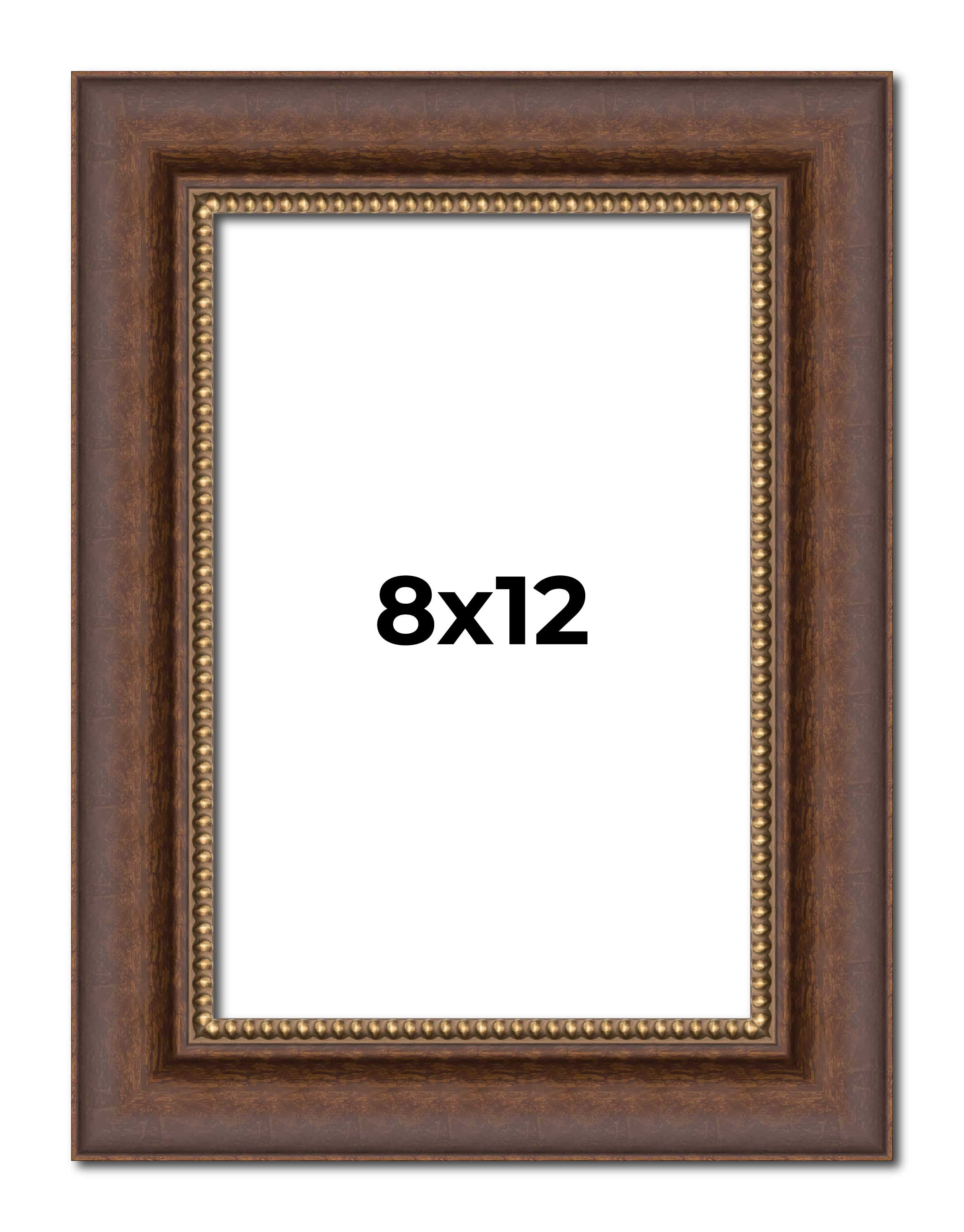 8x12 Copper and Brown Real Wood Picture Frame Width 2 inches | Interior ...