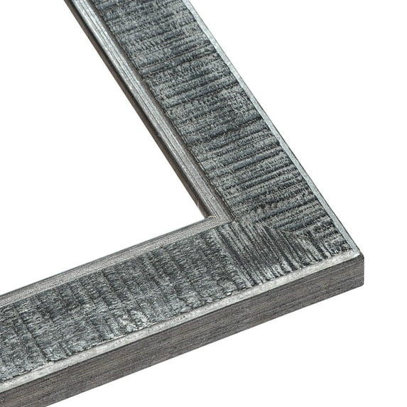 8x12 Distressed Black Picture Frame - UV Acrylic, Foam Board Backing, Hanging Hardware