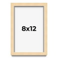 thumbnail image 1 of 8x12 Frame Beige Real Wood Picture Frame Width 0.75 inches | Interior Frame Depth 0.5 inches |, 1 of 8