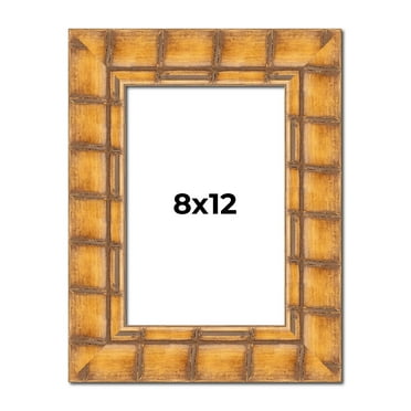 8x12 Frame Beige Real Wood Picture Frame Width 3 inches | Interior Frame Depth 0.5 inches | Natural
