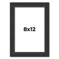 thumbnail image 1 of 8x12 Frame Black Real Wood Picture Frame Width 1.25 Inches | Interior Frame Depth 0.5 Inches |, 1 of 8