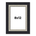 thumbnail image 1 of 8x12 Frame Black Real Wood Picture Frame Width 2.25 Inches | Interior Frame Depth 0.5 Inches |, 1 of 8