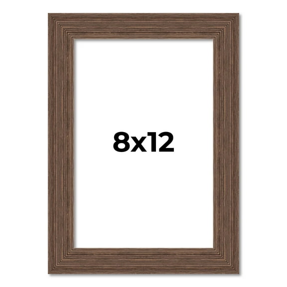 8x12 Frame Brown Distressed Barnwood Picture Frame | Rustic Farmhouse Photo Frame Includes UV