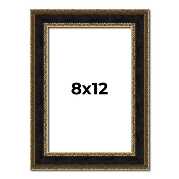8x12 Frame Gold Antique Vintage Sold Wood Picture Frame | 1.75 Inch Moulding Width | Interior Frame