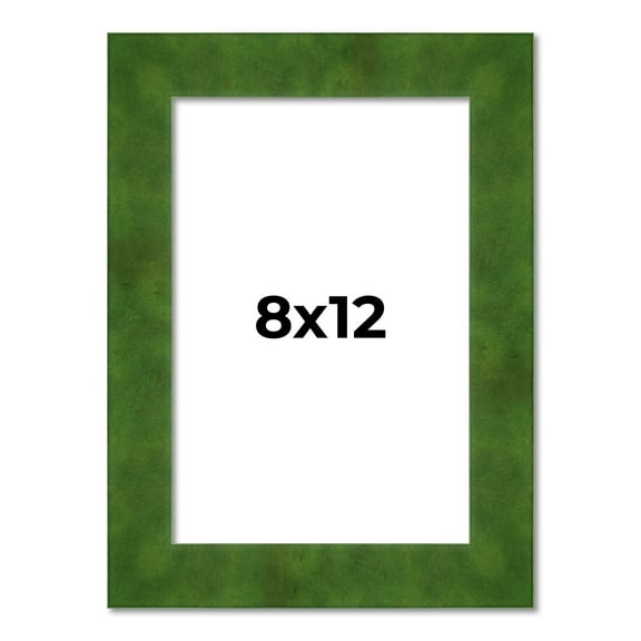 8x12 Frame Green Burl Solid Wood Picture Frame | 1.75 Inches Moulding Width | Interior Frame Depth