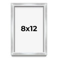 thumbnail image 1 of 8x12 Frame Silver Whitewashed Wood Grain Solid Wood Shadow Box | 0.75 Inch Moulding Width | 0.75, 1 of 8
