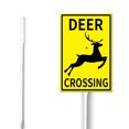 8x12 IN Deer Crossing Signs with Stakes,Country Home Coffee Shop Indoor
