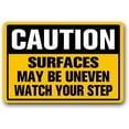 thumbnail image 1 of 8x12 Inch Aluminum Caution Uneven Surfaces Sign Metal Watch Your Step Sign Indoor/outdoor Use Weather Resistant Long Lasting Ink, 1 of 4