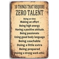 thumbnail image 1 of 8x12 Inch Aluminum Retro Inspirational Quotes Wall Art 10 Things That Require Zero Talent Sign Motivational Wall Decor for Home, Office, Bedroom, 1 of 4