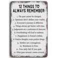 thumbnail image 1 of 8x12 Inch Aluminum Retro Inspirational Wall Art 12 Things To Always Remember Signs Metal Inspiring Positive Quotes Sign for Home, Office, Bedroom, School, 1 of 4