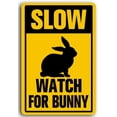 thumbnail image 1 of 8x12 Inch Aluminum Slow Watch for Bunny Sign Slow Down Signs Metal Caution Slow Bunny Crossing for Yard Outdoor Use, Weather Resistant, Waterproof, Durable Ink, 1 of 4