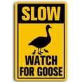 thumbnail image 1 of 8x12 Inch Aluminum Slow Watch for Goose Sign Slow Down Signs Metal Caution Slow Goose Crossing for Yard Outdoor Use, Weather Resistant, Waterproof, Durable Ink, 1 of 4