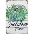 thumbnail image 1 of 8x12 Inch Funny Plant Lover Gift Retro Metal Sign Wall Decor Tropical Plants Succulents Green Cactus Metal Tin Sign Retro Art Poster Plaque For Kitchen Home Wall Love Anniversary Wedding, 1 of 6