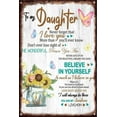thumbnail image 1 of 8x12 Inch Gifts For Daughter - Hangable Tin Sign Poem Prints Framed Poster Wall Art For Daughter From Mom-Meaningful Daughter Gifts,Daughter Home Bedroom Wall Decor- Believe In Yourself, 1 of 6