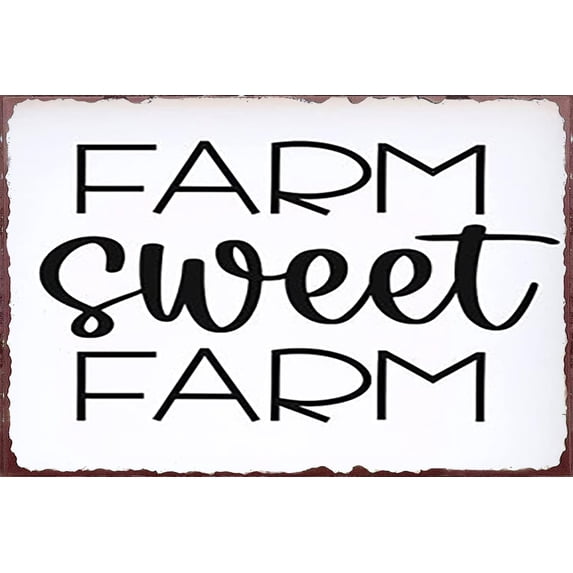 8x12 Inch Home Decor Farm Sweet Farm Farmhouse Sign Modern Farmhouse Rustic Sign Funny Farmhouse Sign For Nursery Living Room Farmhouse Kitchen Bathroom Garden Wall Decor Housewarming Gift