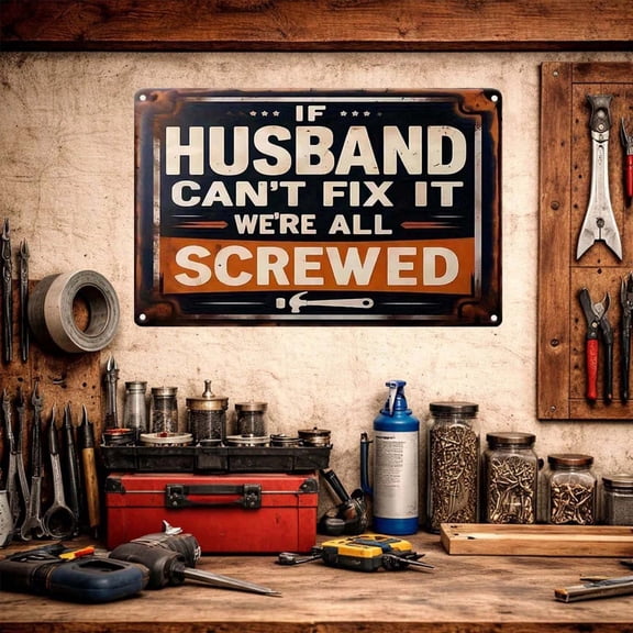 8x12 Inch Humorous Quote Aluminum Metal Wall Sign, Weatherproof Fade Resistant Art Plaque, Drill Free Mount Decor for Home Office Backyard Farmhouse Indoor Outdoor Housewarming Gift