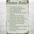 thumbnail image 1 of 8x12 Inch Metal Sign Vintage Family House Rules, Retro Wall Decor Funny 12 Friendly If Tips For Family Letters Quotes Tin Signs Poster For Home Living Room Bedroom Garden Garage Office Cafe Bar Pub, 1 of 6