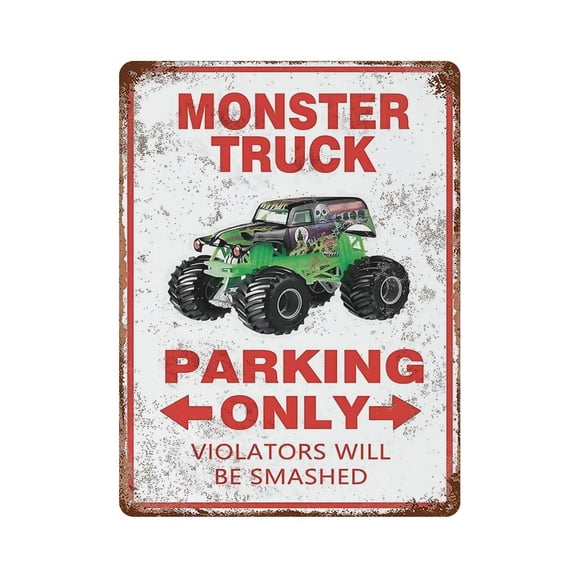 8x12 Inch Monster Truck Room Decor For Boys Monster Jam Bedroom Sign Tin Metal Decorative Wall Paintings - Vintage Artwork for Home Decor