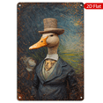 Photo inspiration: Industrial Style Room Divider Designs Reference: 8X12 Inch Rectangular Metal Wall Art Vintage Surreal Duck Portrait