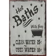 thumbnail image 1 of 8x12 Inch Ships Free Bathroom Sign Hot Baths Rustic Vintage Bathroom Decor Sauna Cottage Decorhome Decor For Nursery Home Living Room Farmhouse Kitchen Bathroom Garden Wall Decor Housewarming Gift, 1 of 6