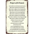 thumbnail image 1 of 8x12 Inch Vintage Metal Signs - Prayer Of St Francis Tin Sign Religious Poster Wall Art Decor Plaque For Home Club Cafe Living Room Presents On Thanksgiving, Anniversaries And Birthday, 1 of 6