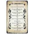 thumbnail image 1 of 8x12 Inch Vintage Ten Commandments Wall Decor - Antique Bible Verse Christian Sign - 10 Commandments Wall Art For Bedroom Living Room - Motivational Posters For Office Room Decor, 1 of 6