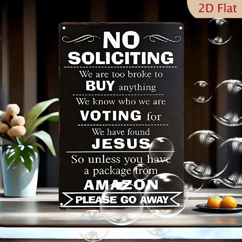 8x12 Inches Funny Black Metal Sign 