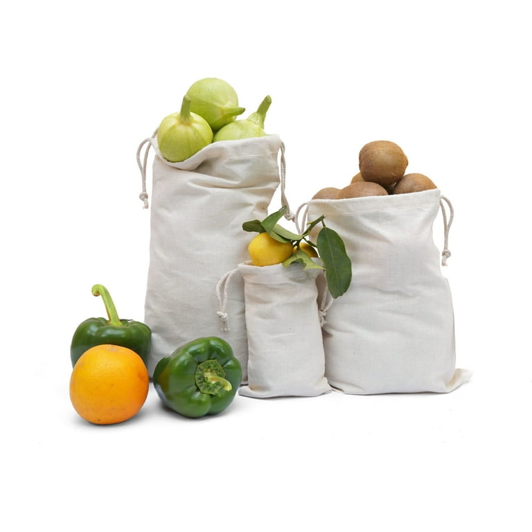 8x12 Inches Reusable Eco Friendly Cotton Double Drawstring Bags Natural Color Walmart